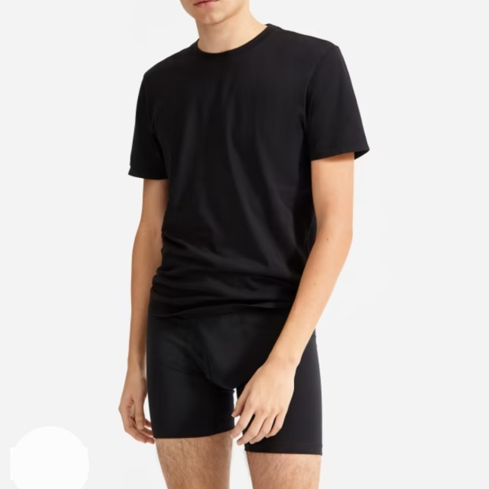 Everlane boxer brief men's XS black supima cotton Longer Uniform underwear new